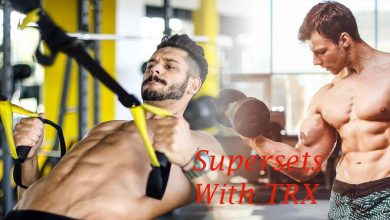 Bodyweight superset with trx training system for gaining muscle