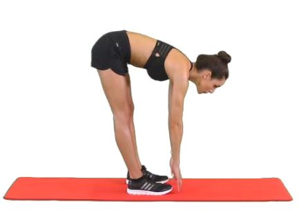 Standing toes to touch can aggravate crossfit back injury.