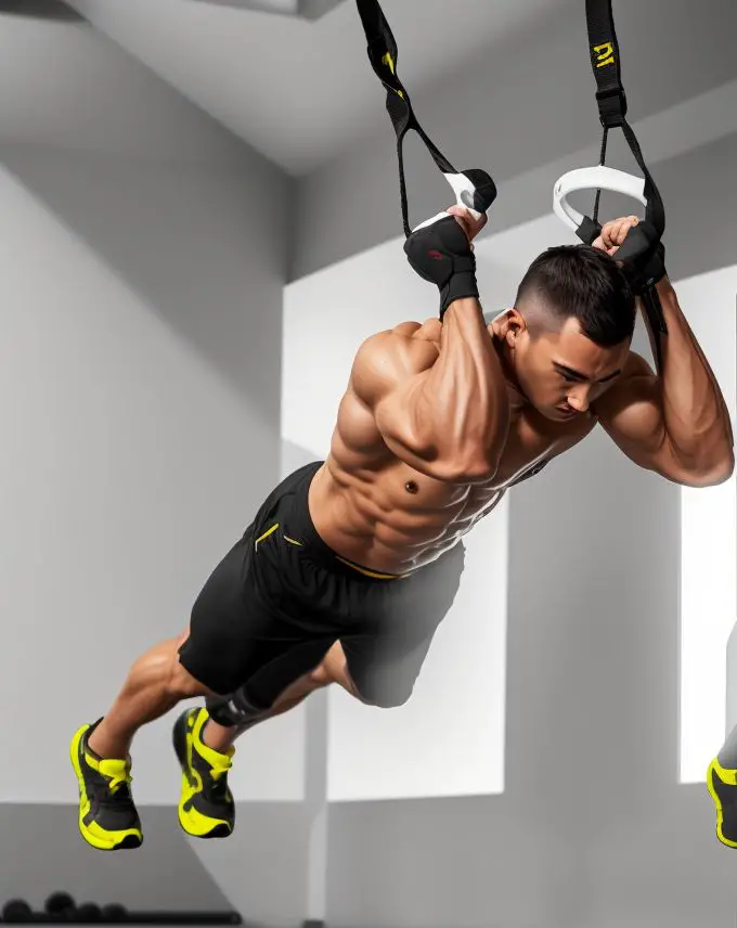 Trx overhead tricep extension to shape triceps without weights
