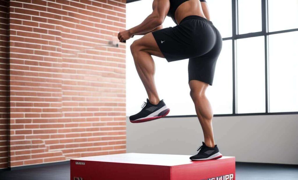 Step jump exercise is another plyometrics exercise which can be combined with strength training.