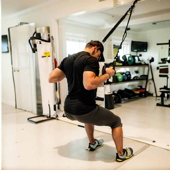 Trx seated row to work back muscles